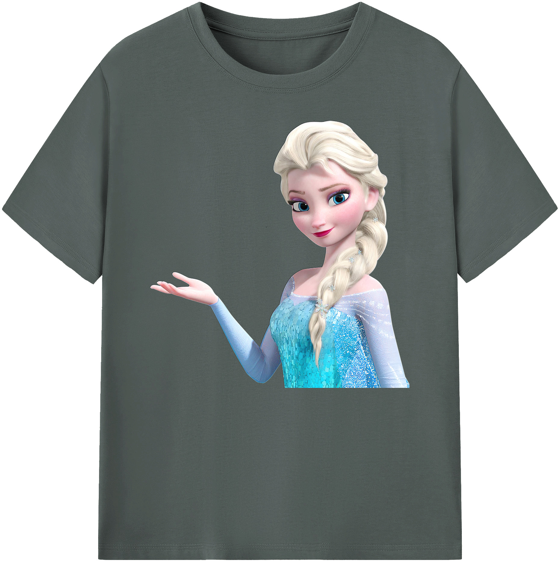 （画像用） アナと雪の女王 アンナ エルサ Frozen Anna Elsa 綿100％ メンズ半袖Tシャツ｜肌触りやわらか＆通気性